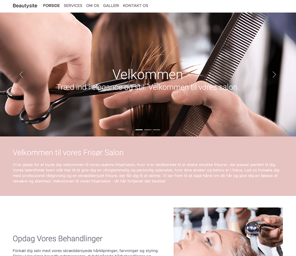 Website template design